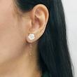 گوشواره زنانه طلا ۱۸ عیار گوشواره کرلی بنفشه گالری طلای دانژه