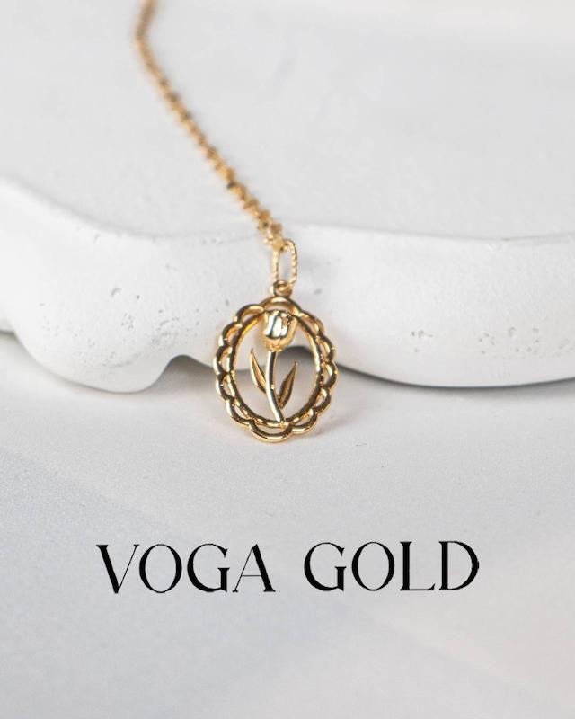 آویز زنانه طلا ۱۸ عیار گل رز (بدون زنجیر) VoGa GOLD