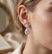 زنانه نیم ست طلا ۱۸ عیار نیم ست نگین صورتی پیوه ژن گالری طلای حسینی کیا