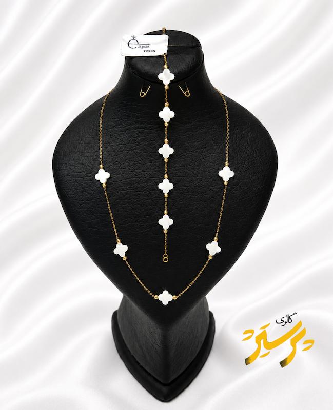 زنانه نیم ست طلا ۱۸ عیار ونکلیف گالری طلای پرستیژ