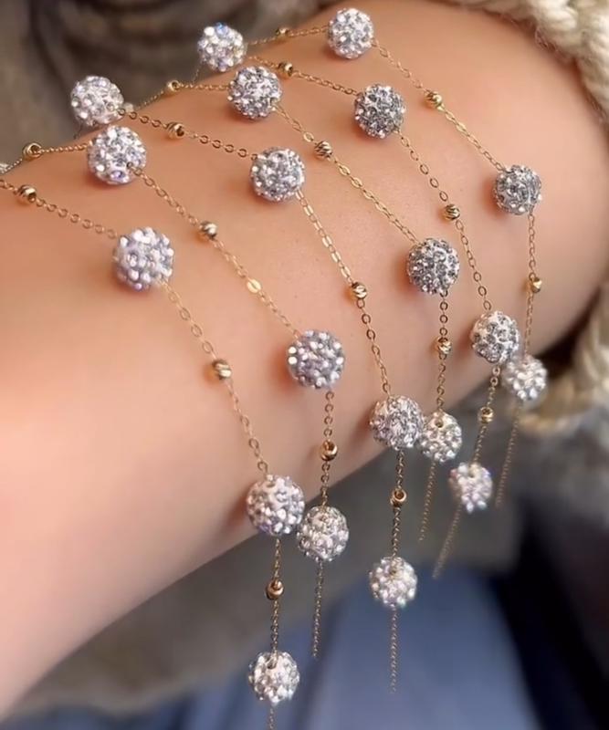 دستبند زنانه طلا ۱۸ عیار دستبند  البرنادو و سواروسکی گالری کاژه گلد