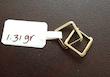 گوشواره بچگانه طلا ۱۸ عیار مدل مربع مینیمال دلفین گلد گالری