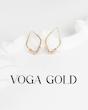 گوشواره زنانه طلا ۱۸ عیار حلقه‌ای البری با گوی‌های‌ البرنادو VoGa GOLD