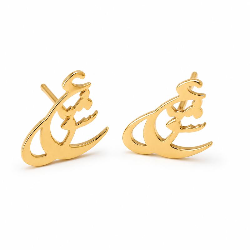 گوشواره طلا ۱۸ عیار گوشواره عشق گالری طلای دایانا