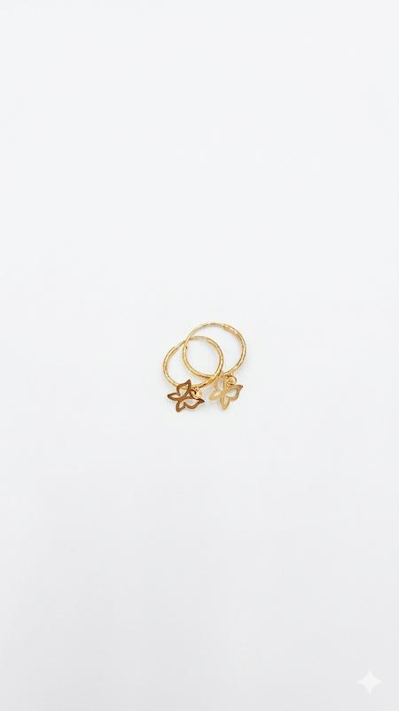گوشواره زنانه طلا ۱۸ عیار پروانه گالری طلای اصیلا
