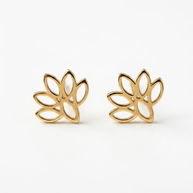 گوشواره زنانه طلا ۱۸ عیار گوشواره میخی طاووس گالری طلای دایانا