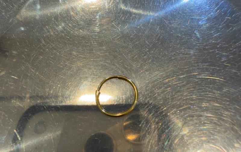 گوشواره زنانه طلا ۱۸ عیار گوشواره حلقه ای تک گالری زرنوش