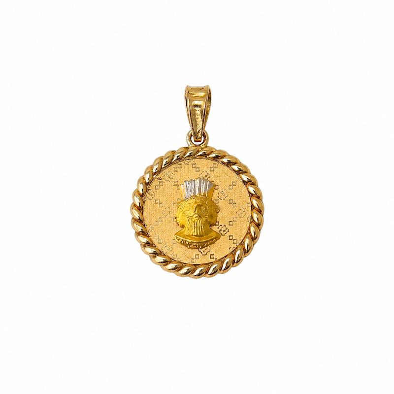 آویز زنانه طلا ۱۸ عیار شاه6449 گالری طلای شفیع