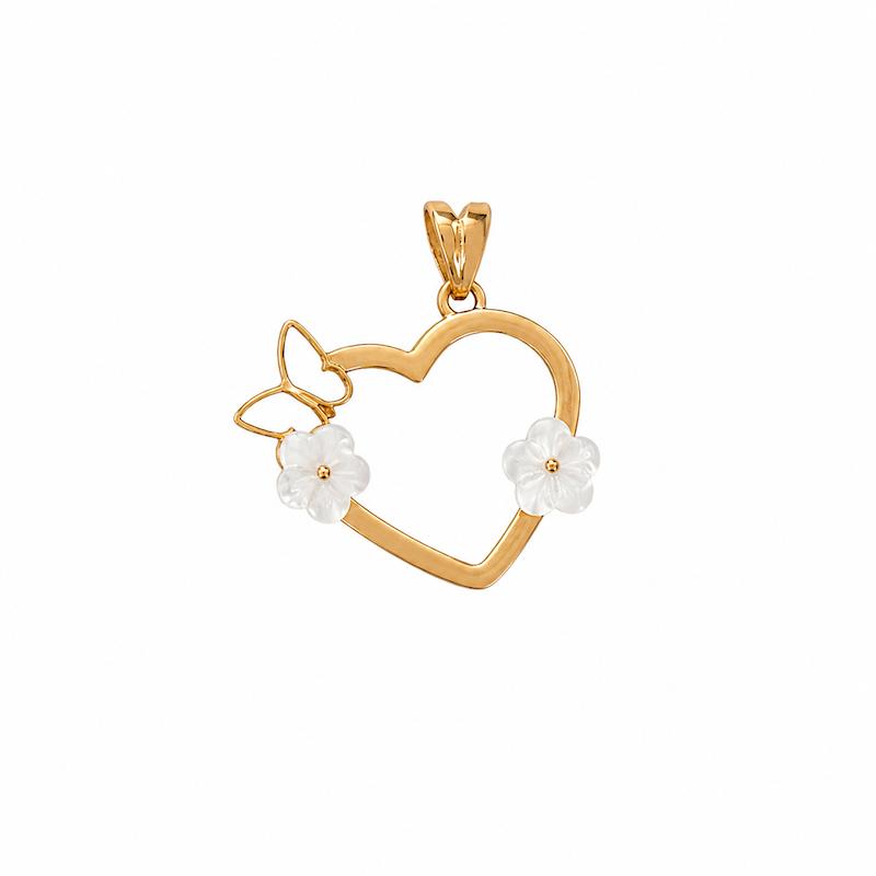 آویز زنانه طلا ۱۸ عیار صدف5083 گالری طلای شفیع