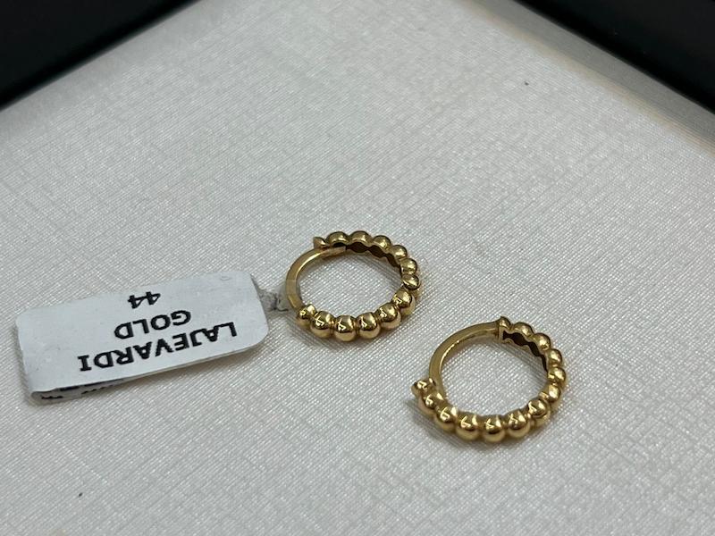 گوشواره زنانه طلا ۱۸ عیار گوشواره حلقه ای گالری لاجوردی
