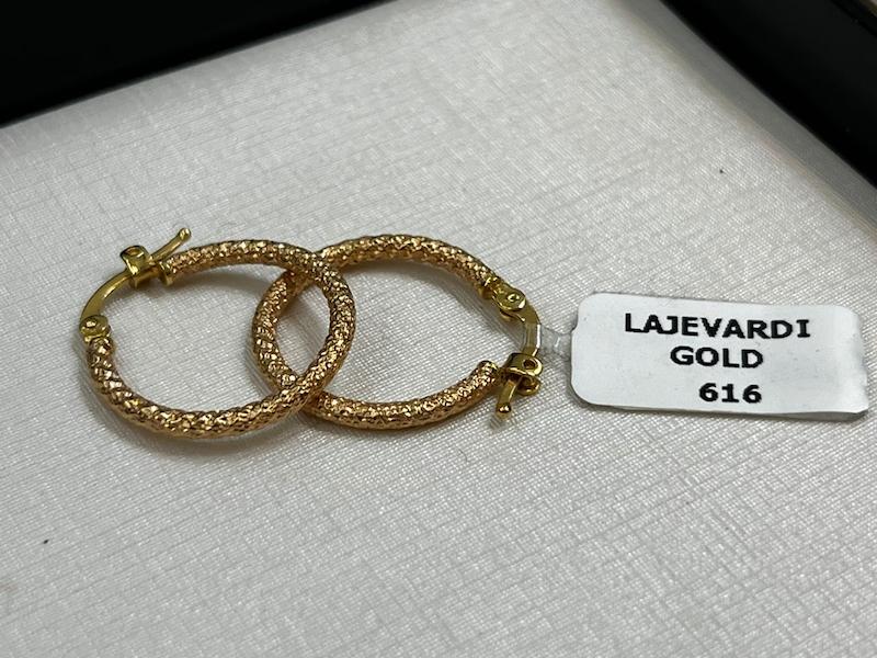 گوشواره زنانه طلا ۱۸ عیار گوشواره حلقه ای گالری لاجوردی