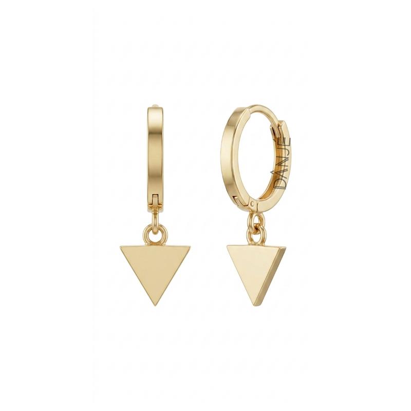 گوشواره زنانه طلا ۱۸ عیار گوشواره روکوی مثلث گالری طلای دانژه