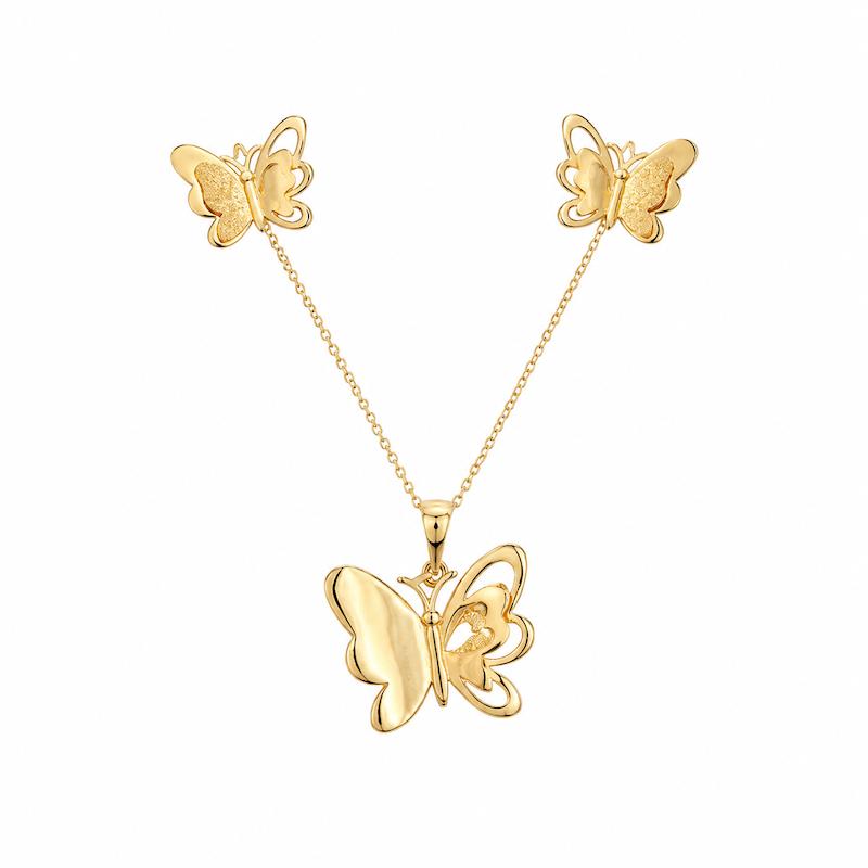 زنانه نیم ست طلا ۱۸ عیار ستوده2510 گالری طلای شفیع