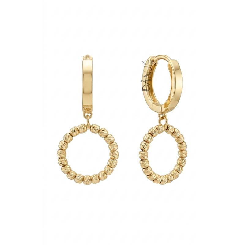 گوشواره زنانه طلا ۱۸ عیار گوشواره روکوی دوریکا گالری طلای دانژه