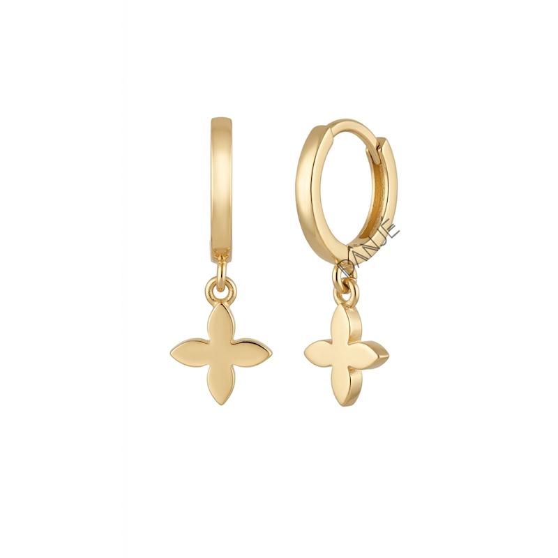 گوشواره زنانه طلا ۱۸ عیار گوشواره روکوی لویی گالری طلای دانژه