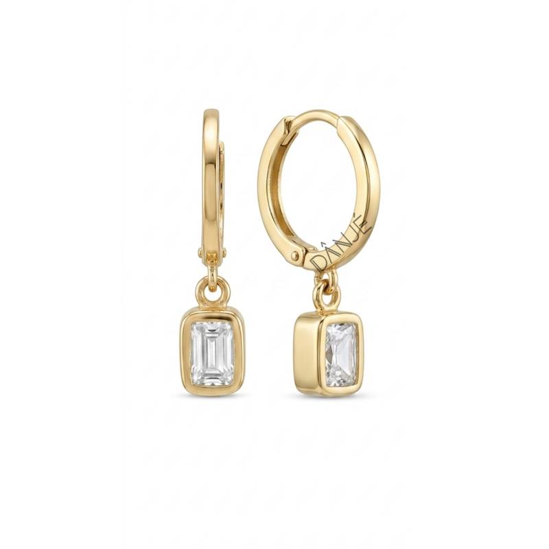 گوشواره زنانه طلا ۱۸ عیار گوشواره روکوی باگت گالری طلای دانژه