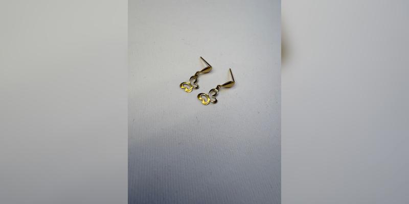 گوشواره زنانه طلا ۱۸ عیار گوشواره آویز گالری طلای فر