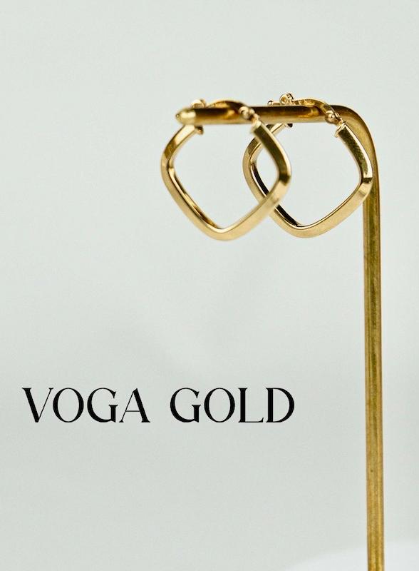 گوشواره زنانه طلا ۱۸ عیار لوزی کلیپسی VoGa GOLD