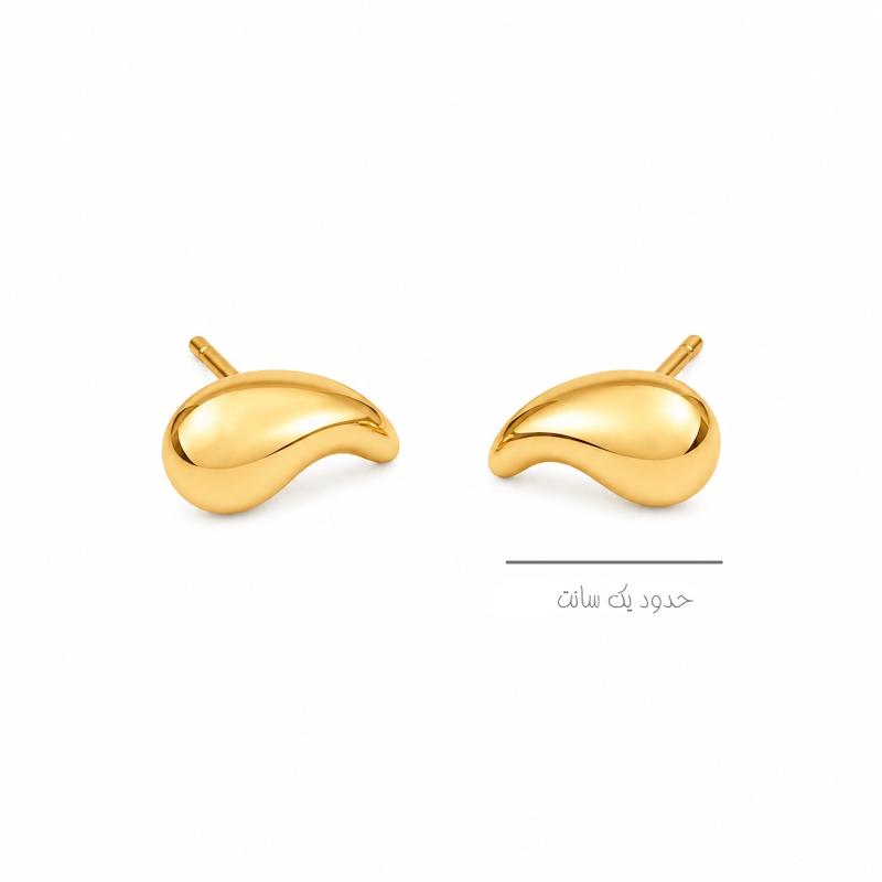 گوشواره زنانه طلا ۱۸ عیار گوشواره طرح قطره ها گالری زربام