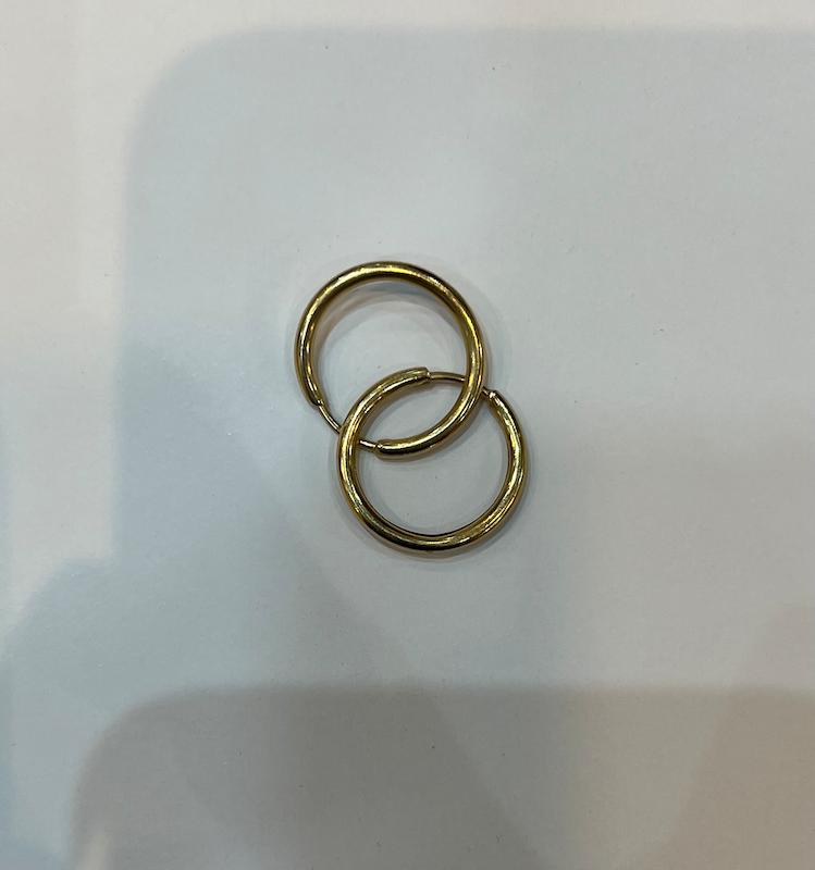 گوشواره زنانه طلا ۱۸ عیار حلقه ای طلای مهرسا