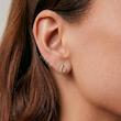 گوشواره زنانه طلا ۱۸ عیار گوشواره مینیمال قطره گالری طلای دانژه