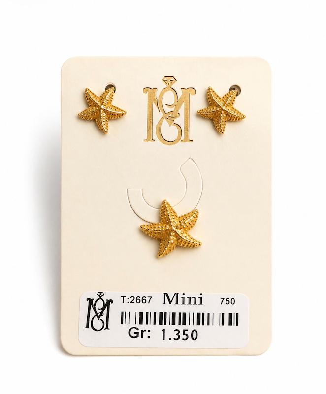 زنانه نیم ست طلا ۱۸ عیار نیم ست ستاره دریایی گوشواره و پلاک هونا گلد هونا گلد