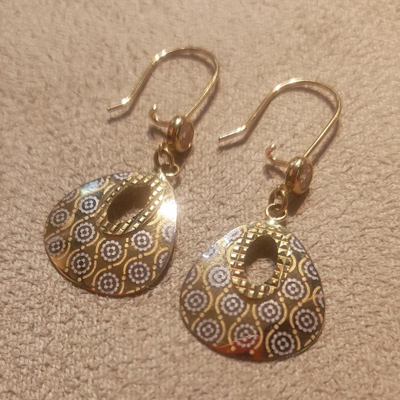 گوشواره زنانه طلا ۱۸ عیار گوشواره اشک عصایی گالری شمش طلا