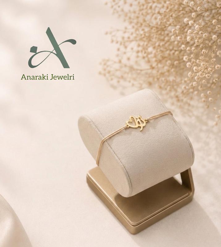 دستبند زنانه طلا ۱۸ عیار دستبند نخی تو گالری انارکی