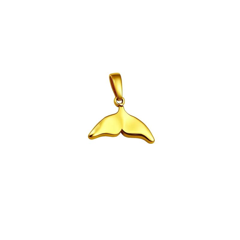 آویز طلا ۱۸ عیار طرح دم نهنگ کد M-100022 نفیسا گلد