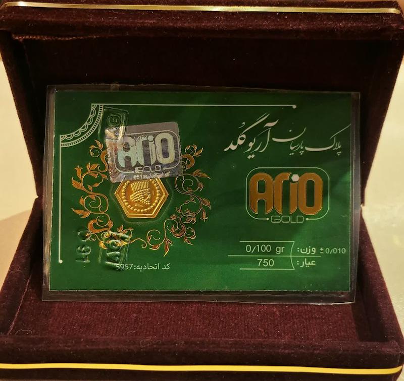 سکه زنانه طلا ۱۸ عیار سکه 100سوتی آریوگلد گالری انارکی