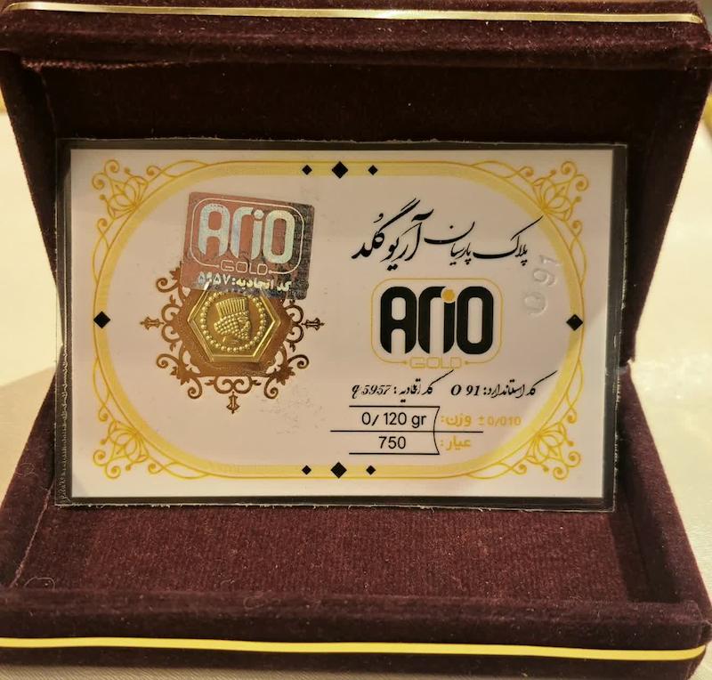 سکه زنانه طلا ۱۸ عیار سکه 120سوتی آریوگلد گالری انارکی