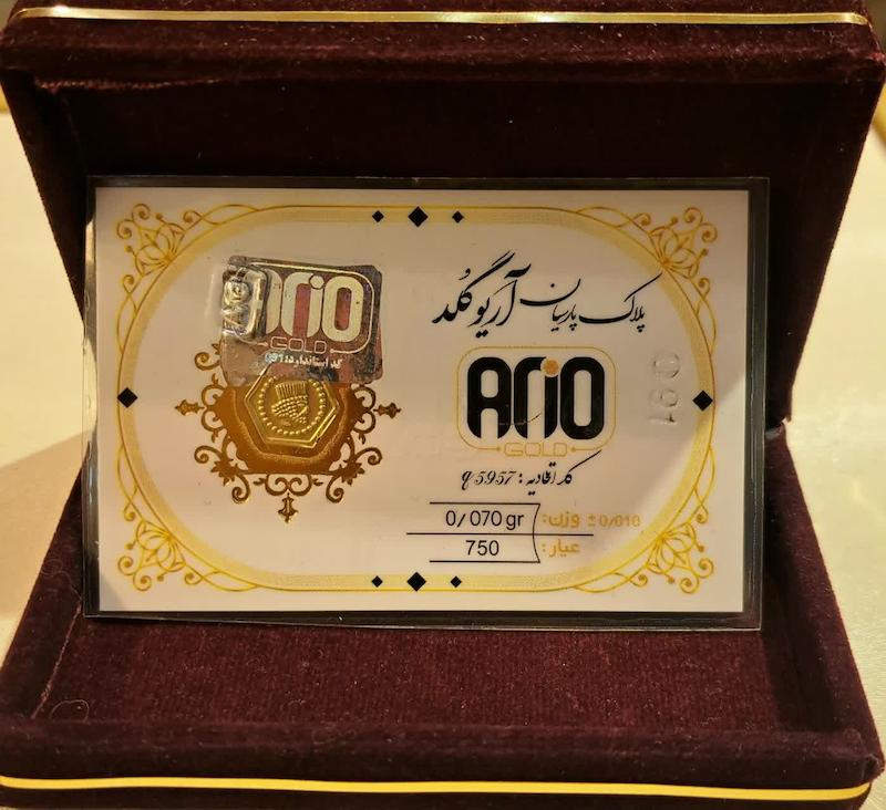 سکه زنانه طلا ۱۸ عیار سکه 70سوتی آریوگلد گالری انارکی