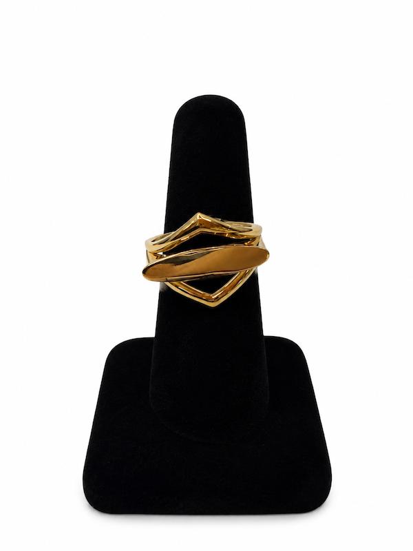 انگشتر زنانه طلا ۱۸ عیار انگشتر دورو گالری سین سین