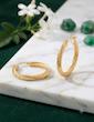 گوشواره زنانه طلا ۱۸ عیار گوشواره حلقه ای بیضی گالری طلای آنوشا
