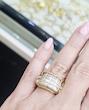 انگشتر زنانه طلا ۱۸ عیار توری رزگلد گالری حاج رضا ذراتی