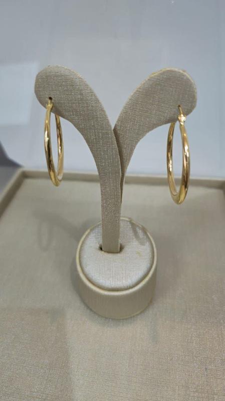 گوشواره زنانه طلا ۱۸ عیار گوشواره حلقه ای گالری طلا و جواهر مریم