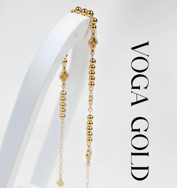 دستبند زنانه طلا ۱۸ عیار ونکلیف گوی VoGa GOLD
