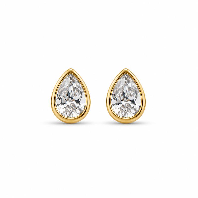 گوشواره زنانه طلا ۱۸ عیار گوشواره اشک مارکو گالری طلای کایا