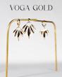 زنانه نیم ست طلا ۱۸ عیار آویز و گوشواره کلیپسی خوشه (بدون زنجیر) VoGa GOLD