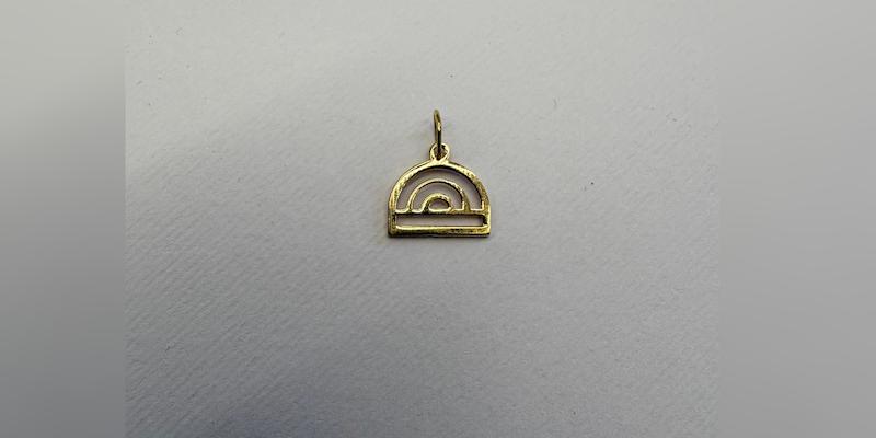 آویز زنانه طلا ۱۸ عیار آویز گردنی طرح رنگین کمان گالری طلای فر