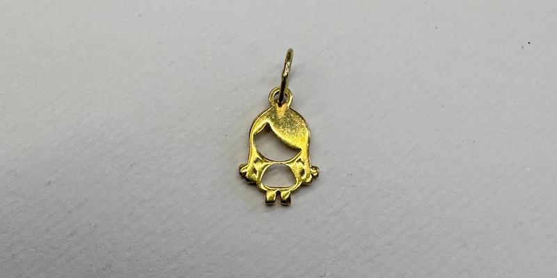 آویز بچگانه طلا ۱۸ عیار آویز گردنی طرح دختر گالری طلای فر