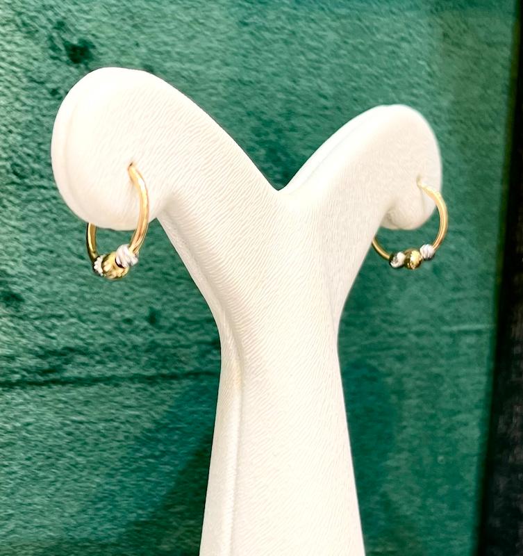 گوشواره بچگانه طلا ۱۸ عیار گوشواره حلقه ای گالري ثابت نژاد