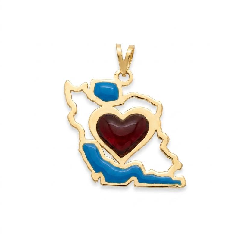 آویز طلا ۱۸ عیار ایران (قلب) گالری سها