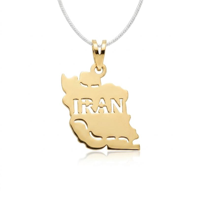 آویز طلا ۱۸ عیار ایران تو پر گالری سها