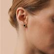 گوشواره زنانه طلا ۱۸ عیار گوشواره ونکلیف اونیکس مشکی گالری طلای دانژه