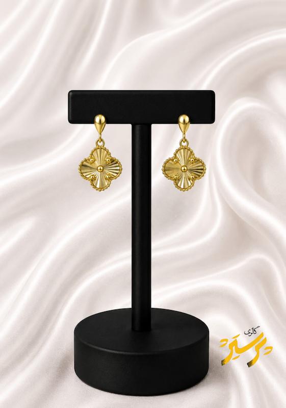 گوشواره زنانه طلا ۱۸ عیار ونکلیف گالری طلای پرستیژ