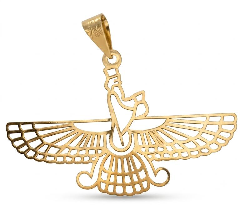 آویز طلا ۱۸ عیار اویز فروهر گالری بابل طلا