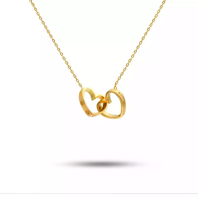 گردنبند زنانه طلا ۱۸ عیار قلب کارتیر گالری نوما