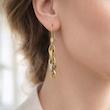 گوشواره زنانه طلا ۱۸ عیار گوشواره شال گالری طلای حسینی کیا