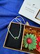 گردنبند زنانه طلا ۱۸ عیار مارکیز سبز و میوکی والاگوهرگالری